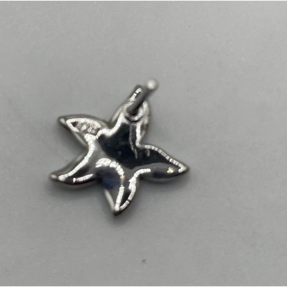 925 Sterling Silver Turquoise Starfish Post Earrings 1/2” - Picture 5 of 6